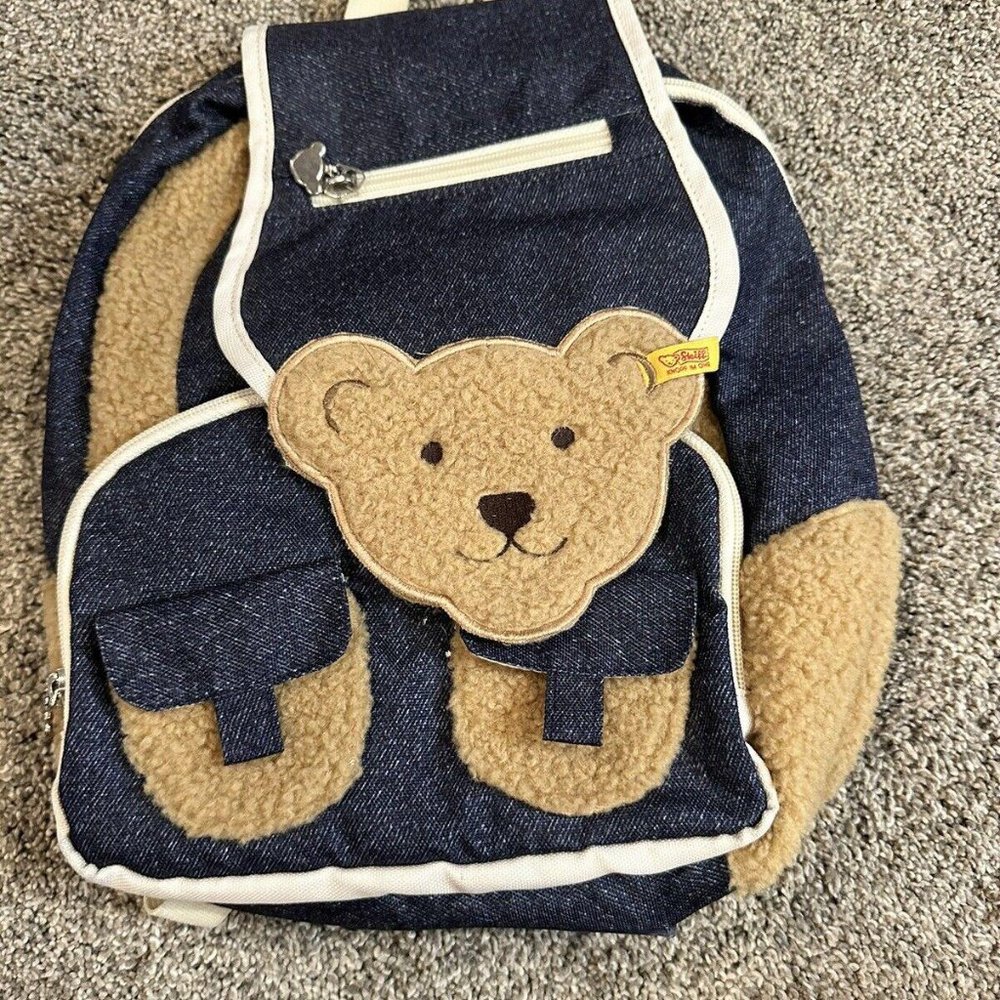 Steiff Collection Bear Jean backpack In Great Condition‎